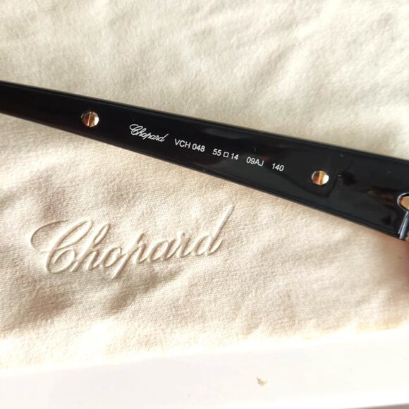 ✨NEW Designer CHOPARD Monture Eyeglasses 23K Gold VCH 048 Sz 55[ ]14 Limited Edt - Picture 8 of 8